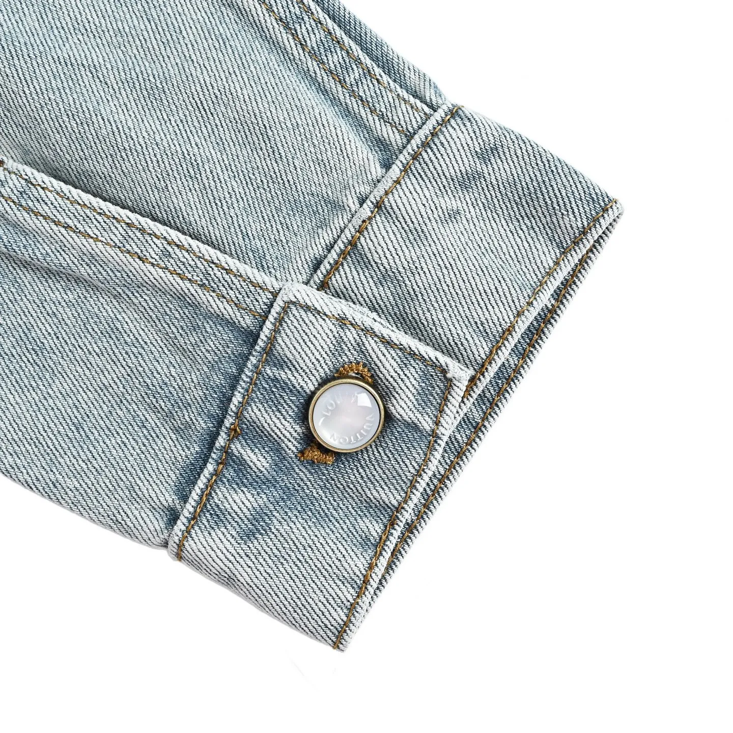 Louis Vuitton/Louis Vuitton hardware leather skateboard denim jacket